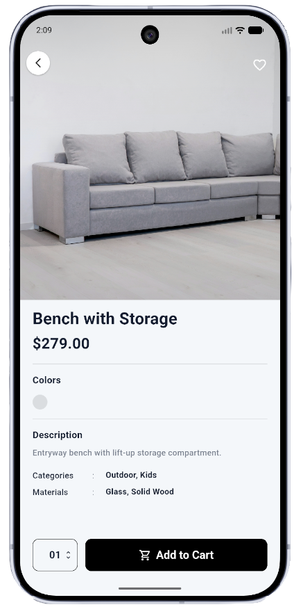 Android product screen